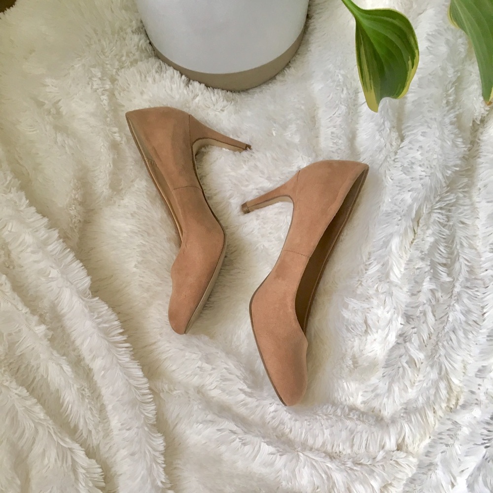 Nude Suede Heels
